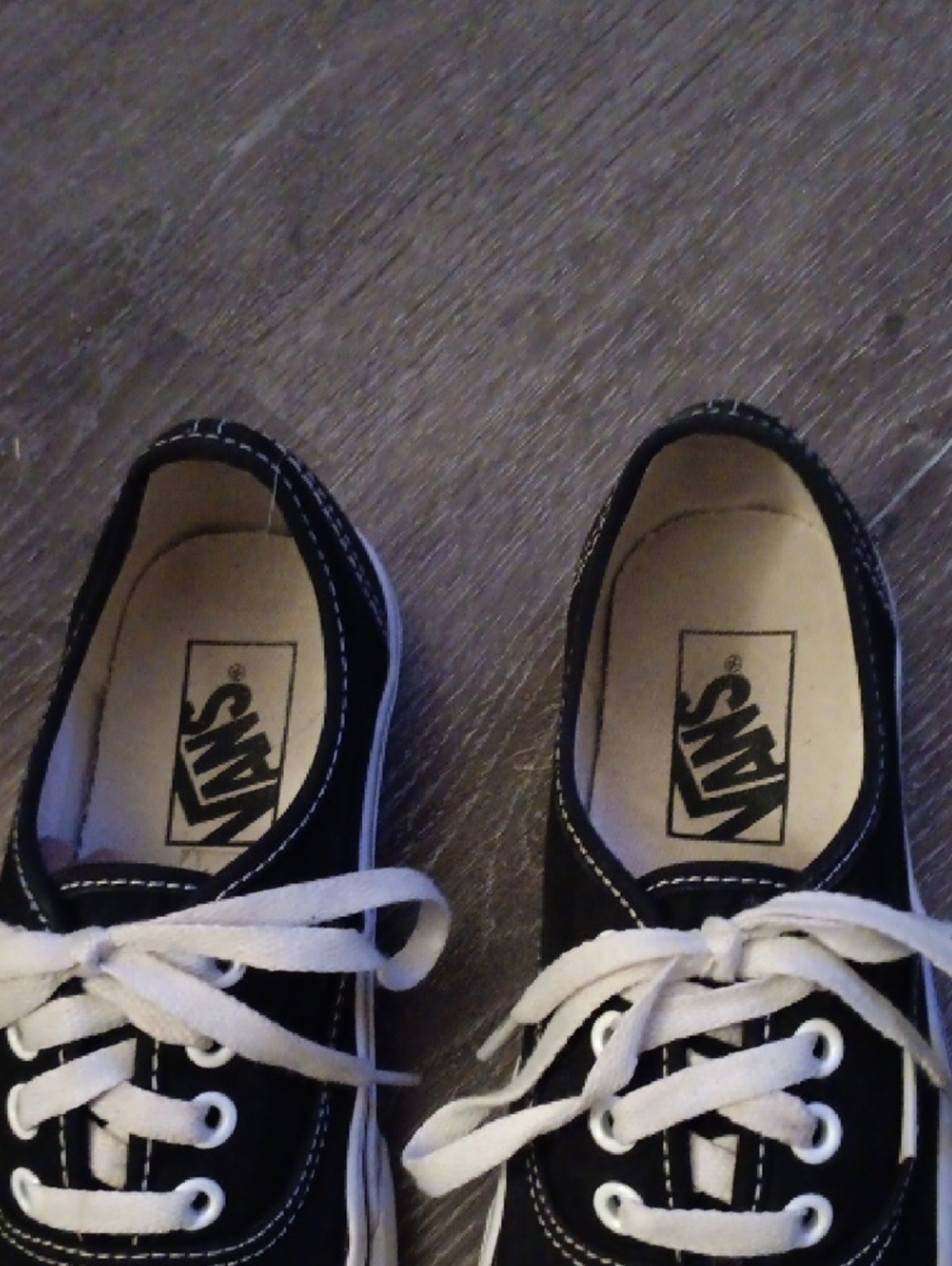 Vans Black Canvas Low-Top Sneakers with White Accents - Picture 3 of 9